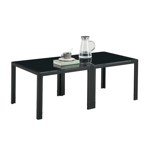 Modern Square Glass Coffee Table Set