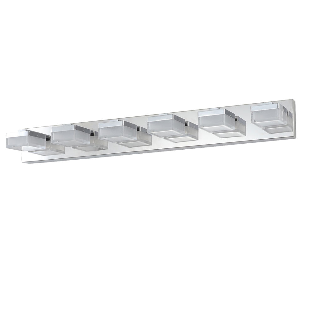 6-Light Chrome LED Modern Vanity Light Fixture