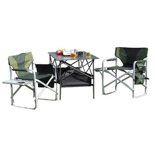 Folding Outdoor Table & Chairs Set (Set of 3)