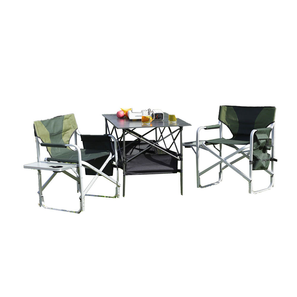 Folding Outdoor Table & Chairs Set (Set of 3)