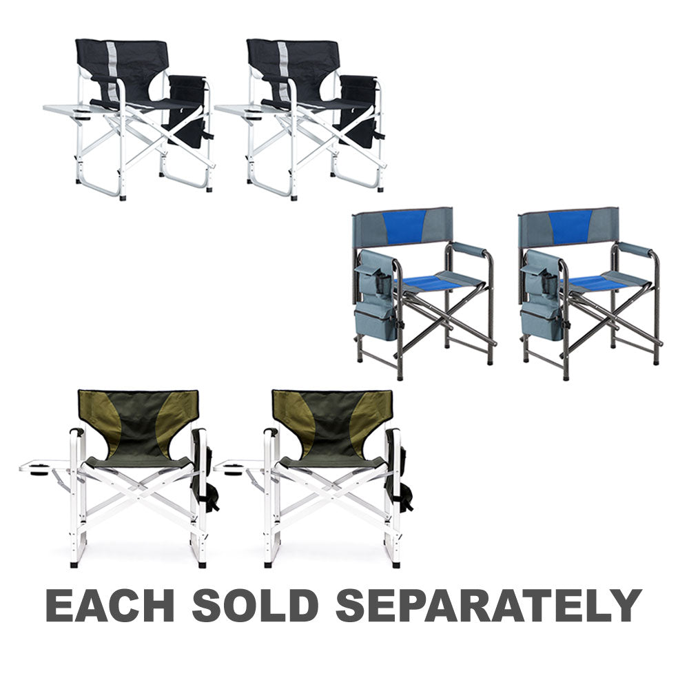 Padded Folding Outdoor Chair with Pockets 2pc