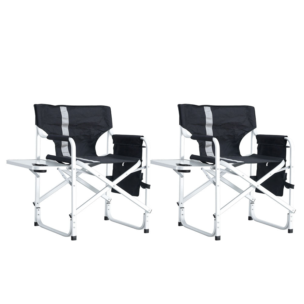 Padded Folding Outdoor Chair with Pockets 2pc