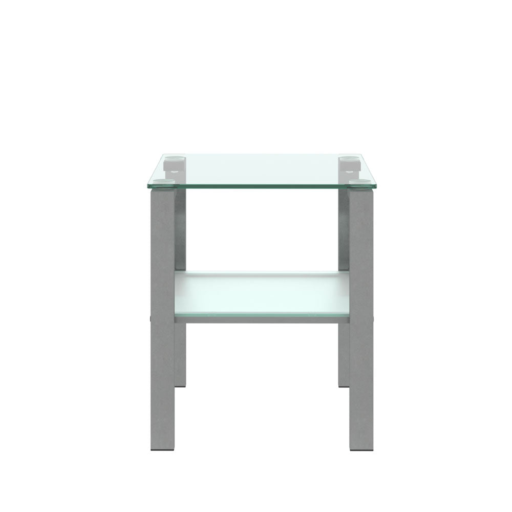 Two Layered Glass Small Home Tea Table