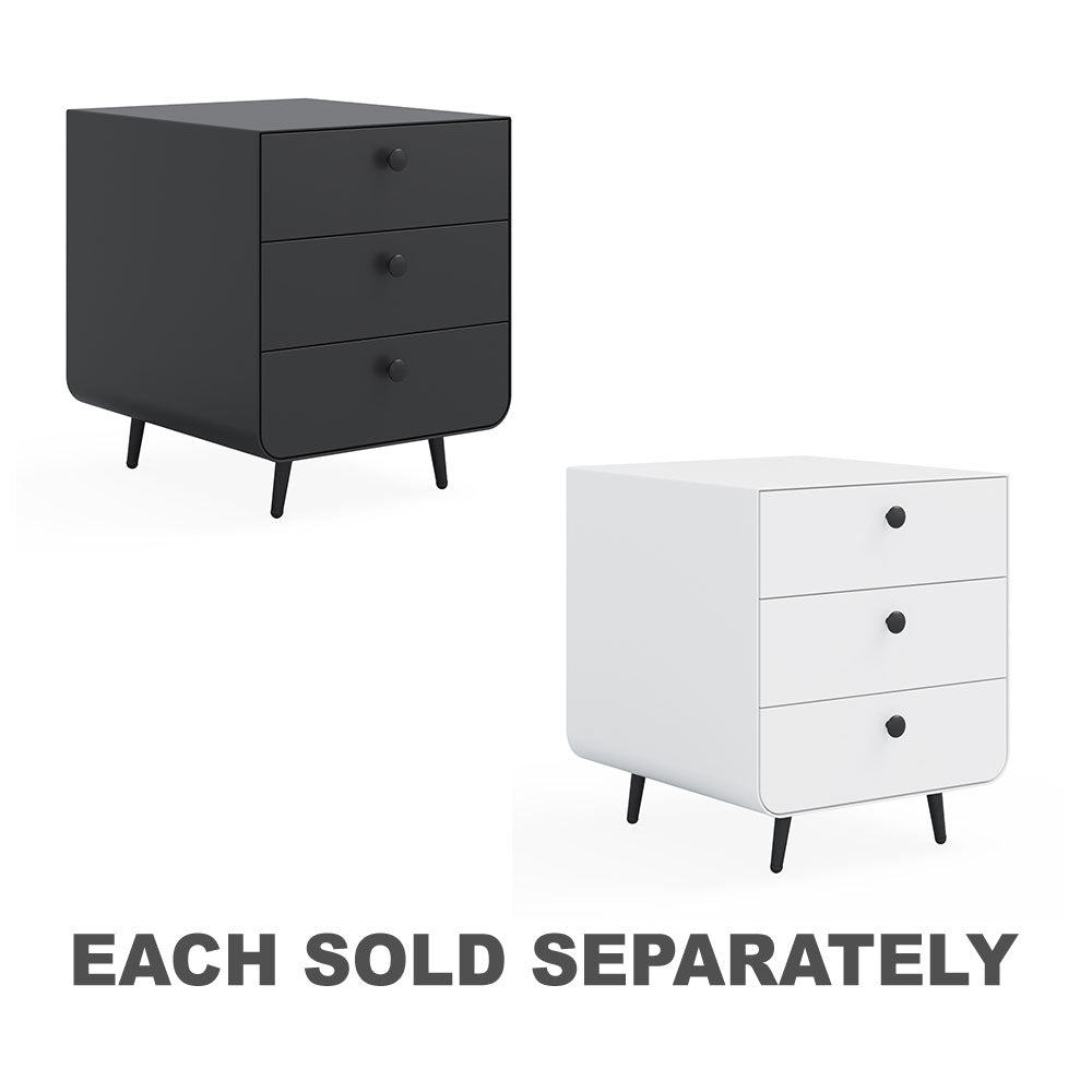 3 Drawers Nordic Minimalist Bedside Steel Cabinet