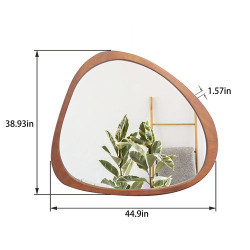 45-Inch Asymmetrical Solid Wood Wall Mirror