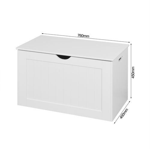 Lift Top Entryway Cabinet with 2 Safety Hinges (White)