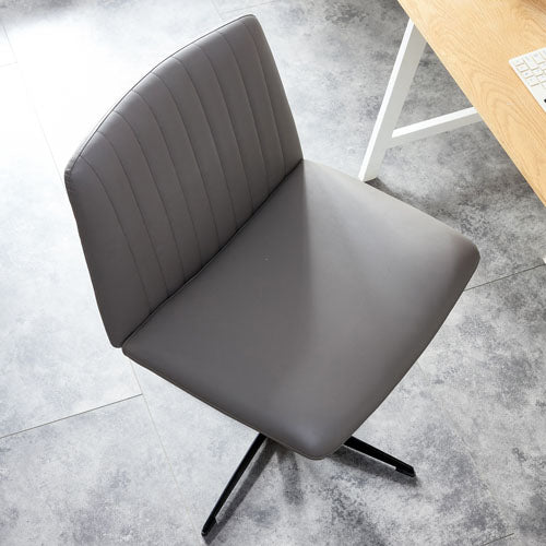 Height Adjustable Swivel Chair with Black Foot (Grey)