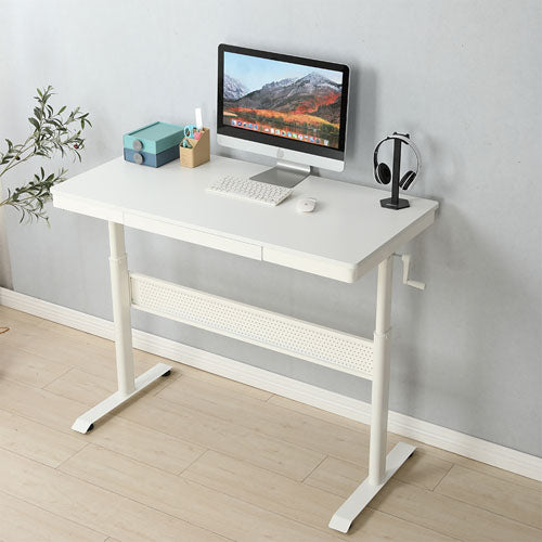 Adjustable Standing Desk with Metal Drawer (48x24")