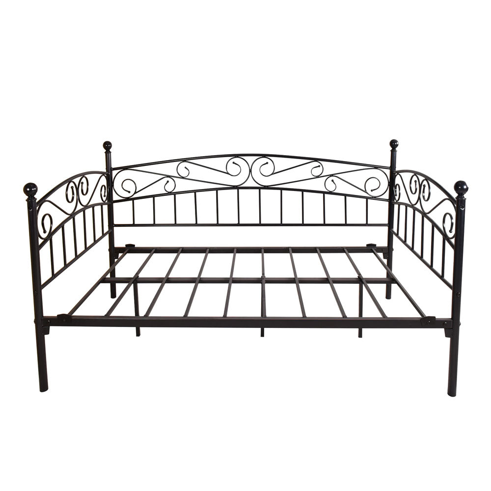 Twin Sized Multifunctional Metal Bedframe with Headboard