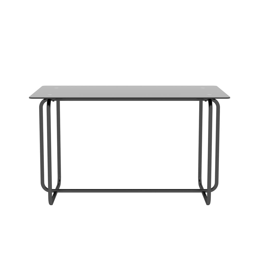 Rectangular Glass Dining Table w/ Metal Frame