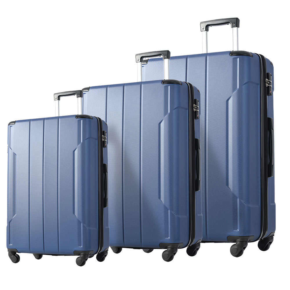 Expandable Spinner Suitcase with Corner Guards 3pcs