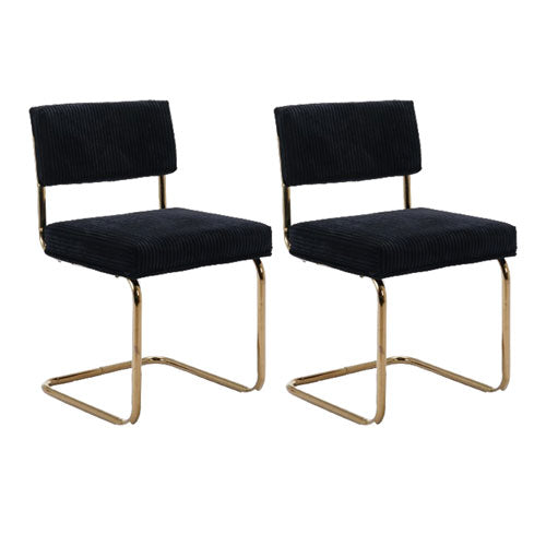 Modern Dining Chairs in Corduroy Fabric (Set of 2)