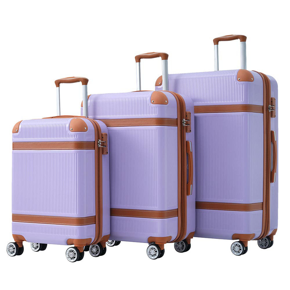 3-Piece Hard-shell Luggage Sets with TSA Lock