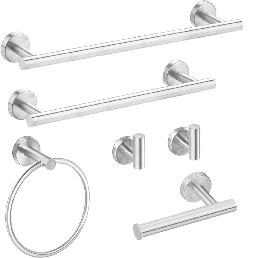 6-Piece Stainless Steel Towel Rack Set