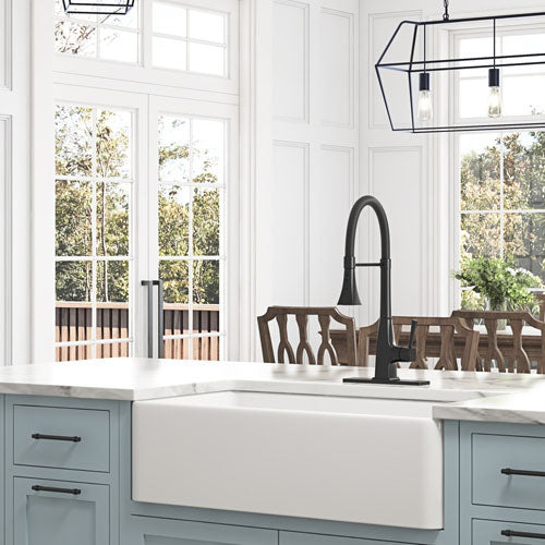 Deep White Farmhouse Kitchen Sink