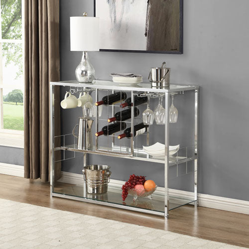 3-Tier Cart with Glass Holder & Wine Rack