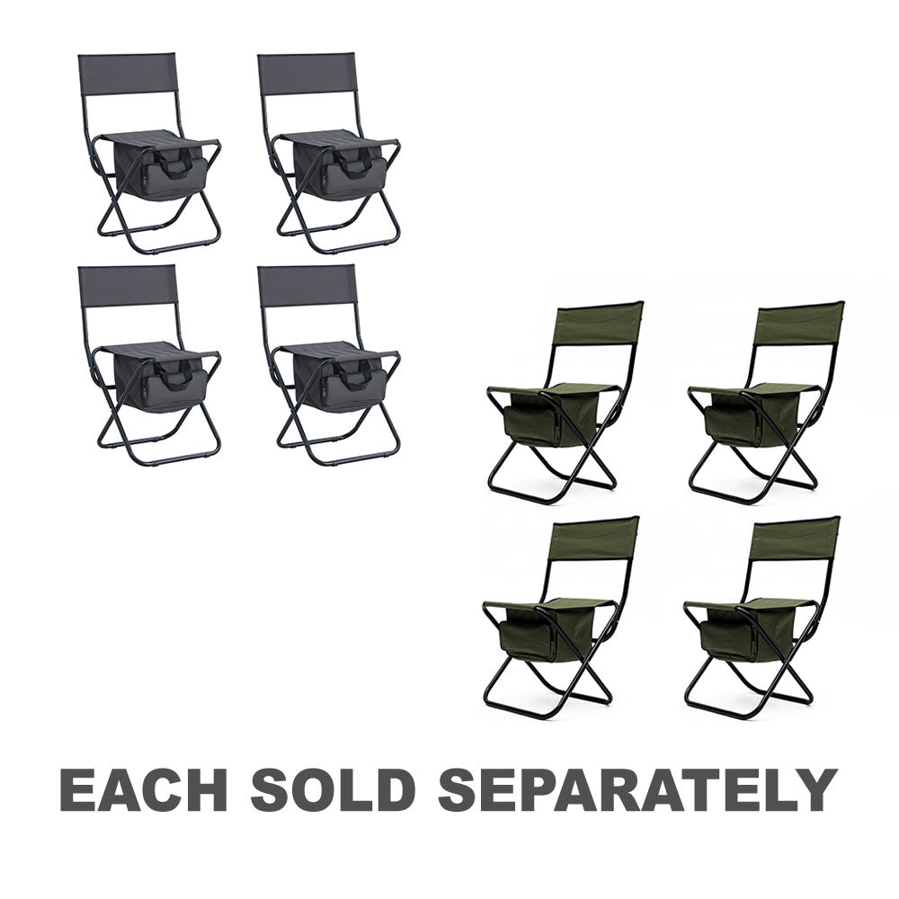 Portable Outdoor Chairs with Storage Bag 4pcs