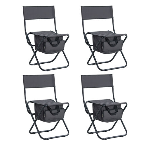 Portable Outdoor Chairs with Storage Bag 4pcs