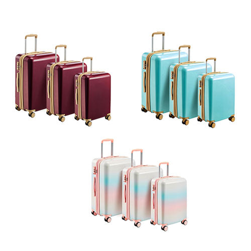 3-Piece Hard-shell PC Luggage Sets w/ TSA Lock