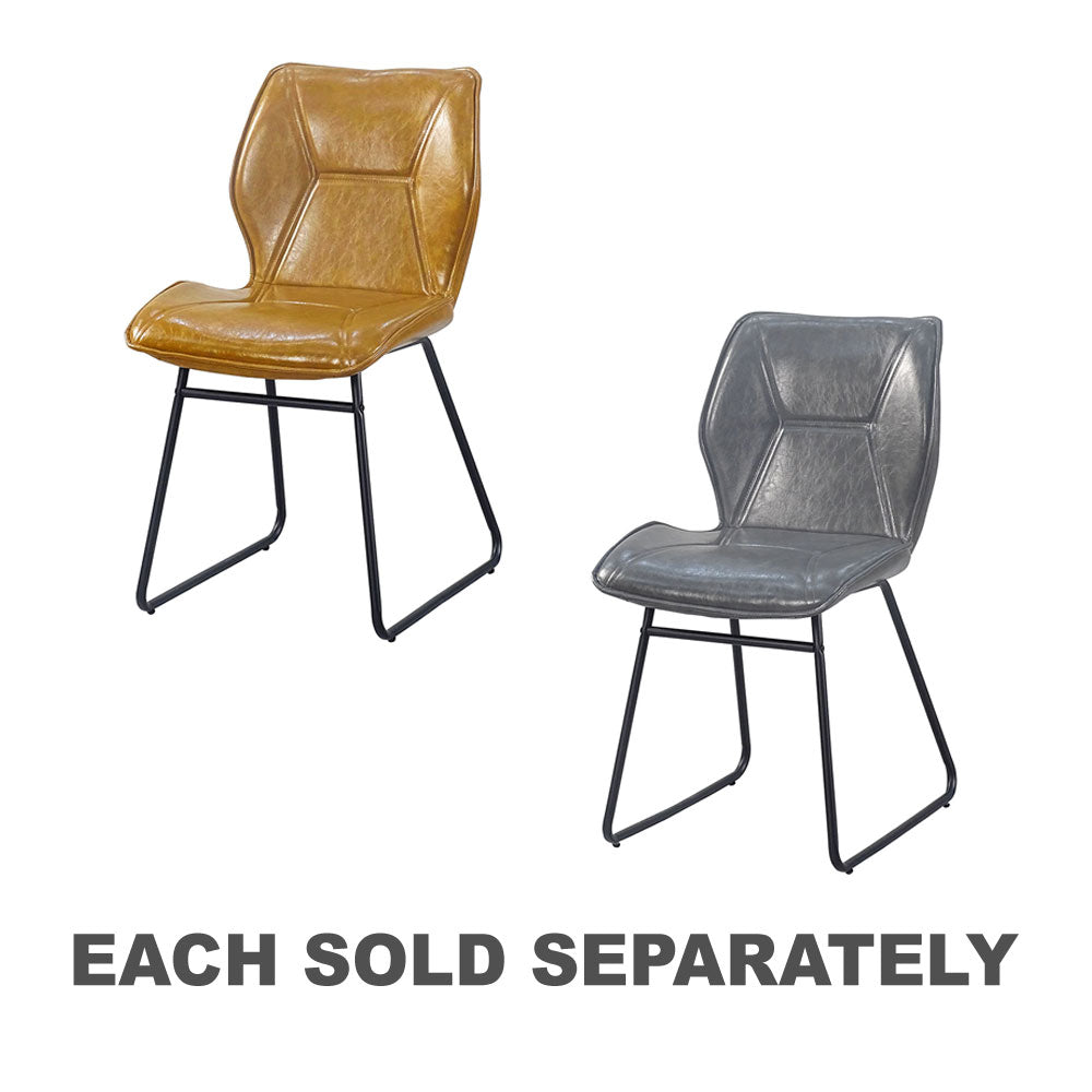 High Density PU Leather Dining Chair w/ Metal Legs