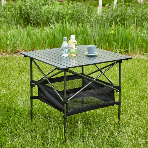 Aluminum Folding Camping Roll-Up Table with Carrying Bag