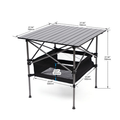 Aluminum Folding Camping Roll-Up Table with Carrying Bag