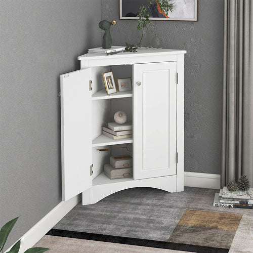 Triangle Freestanding Cabinet (White)