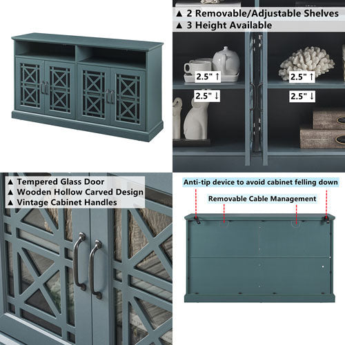 TV Stand Console Table (Dark Teal)