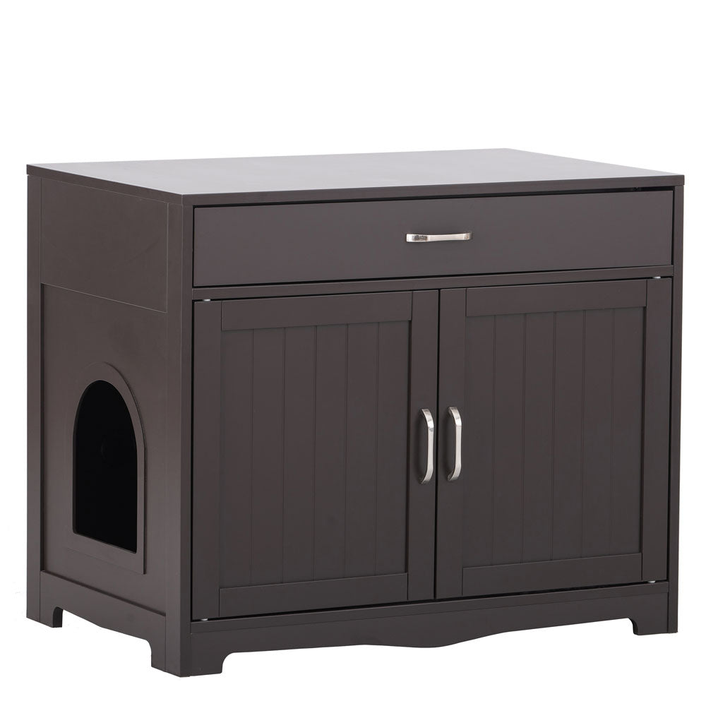 2 Doors Furniture Side Table with Hidden Plug