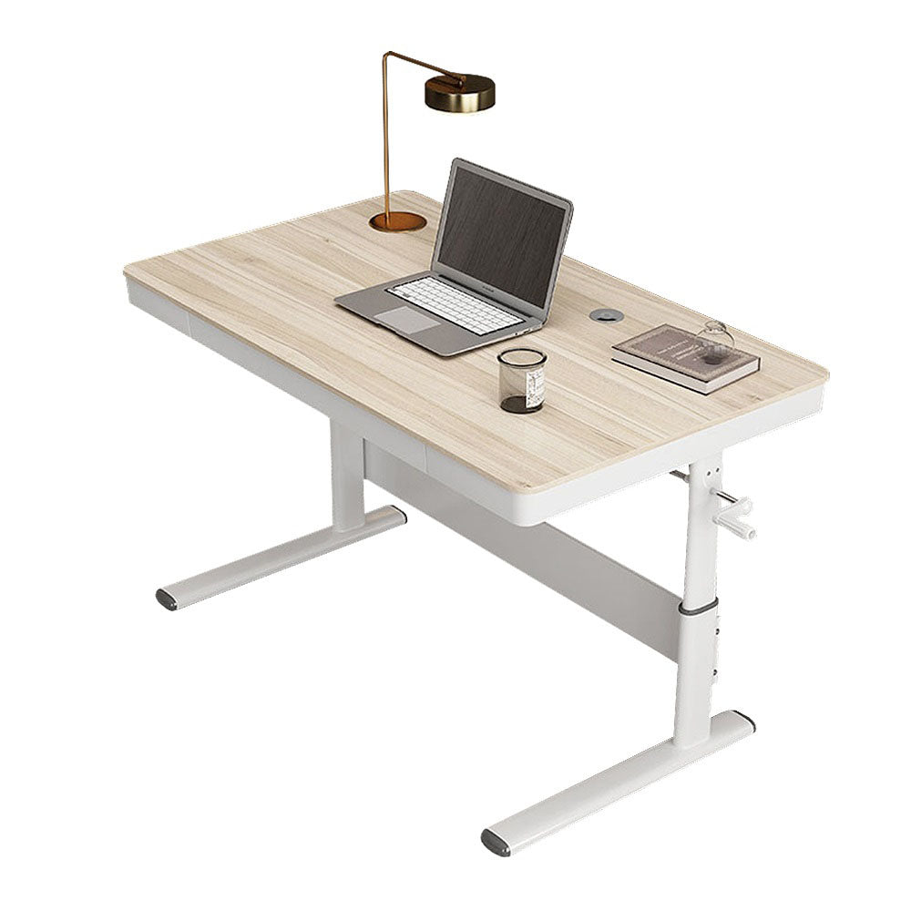 Adjustable Maple Standing Desk with Metal Drawer (4x24")