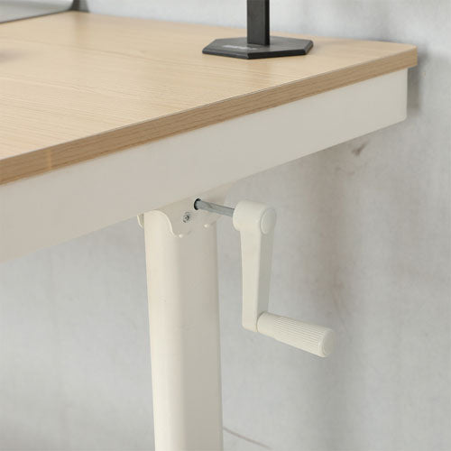 Adjustable Maple Standing Desk with Metal Drawer (4x24")