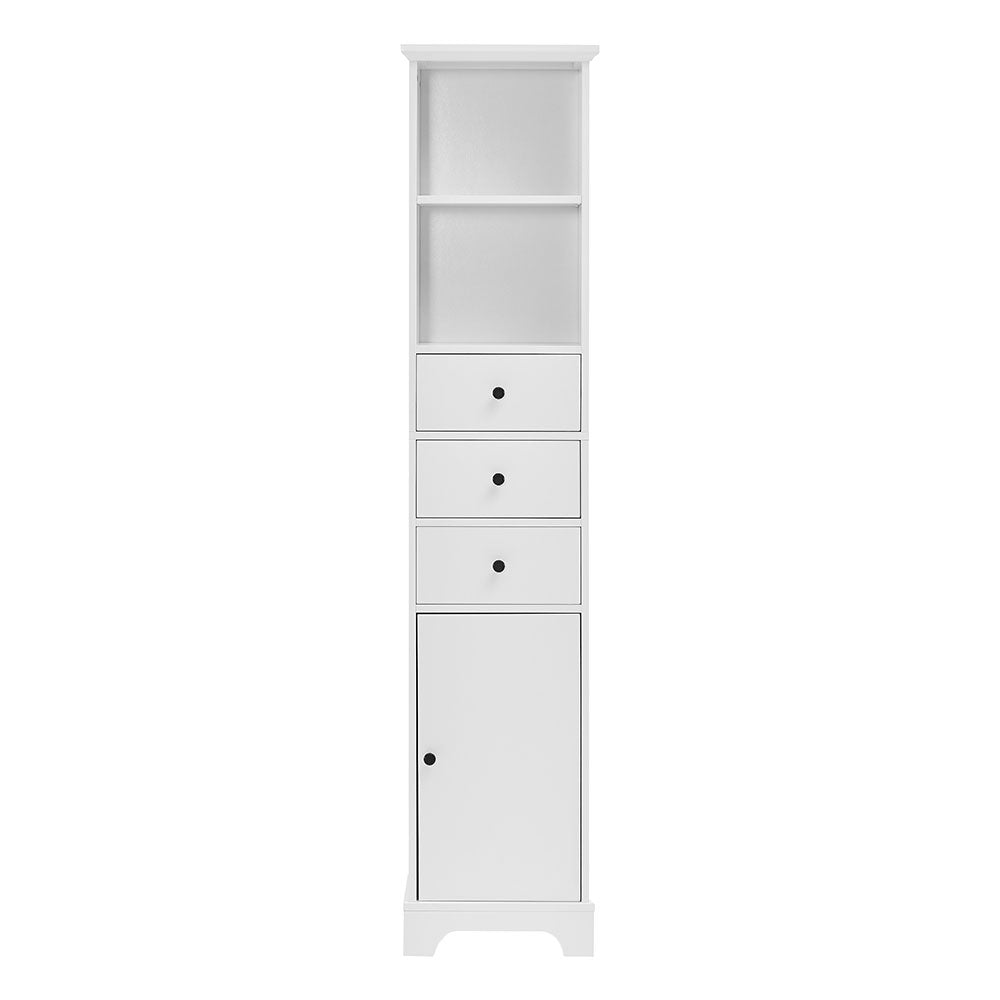 Freestanding Bathroom Cabinet with Adjustable Shelf (White)