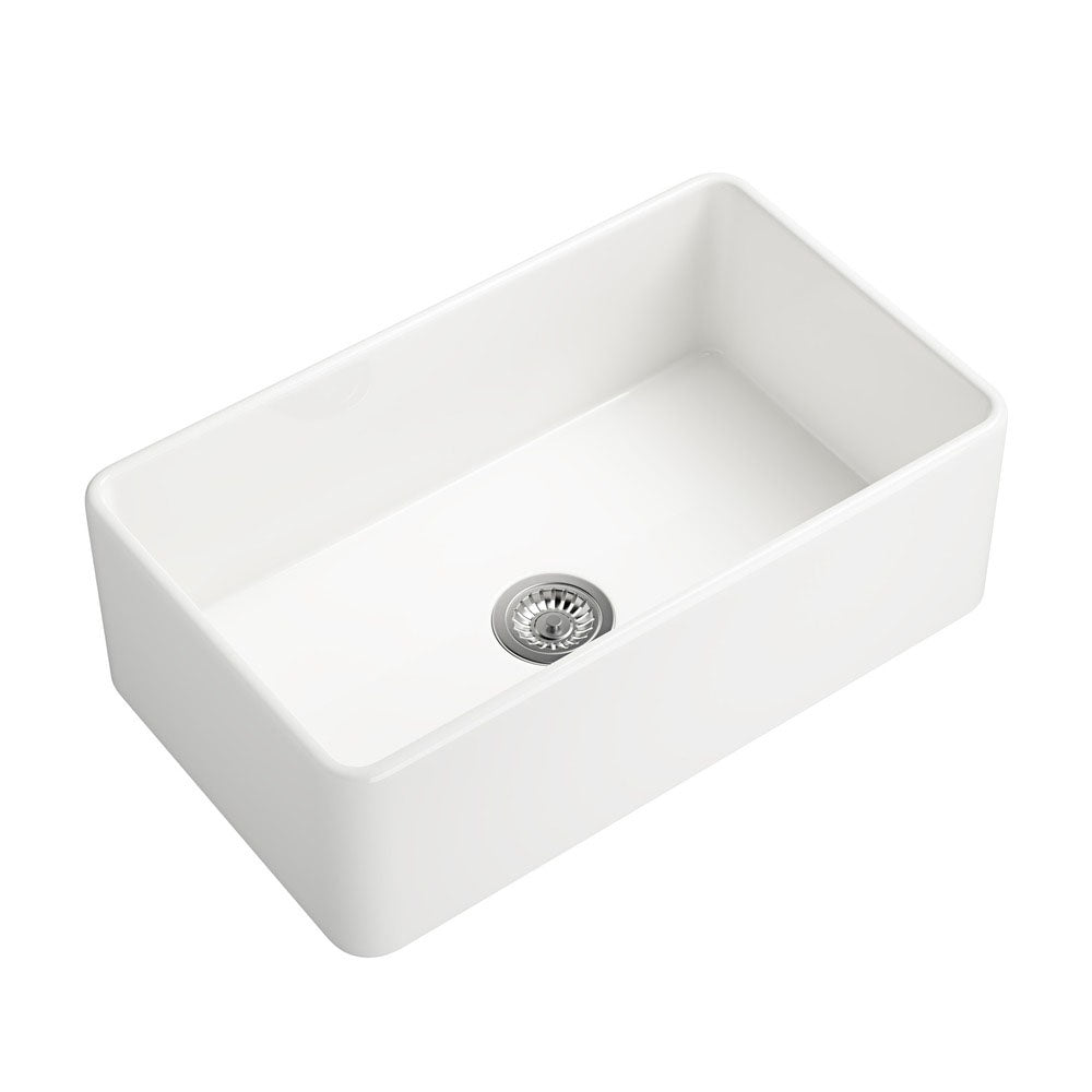 Single Undermount White Farmhouse Kitchen Sink