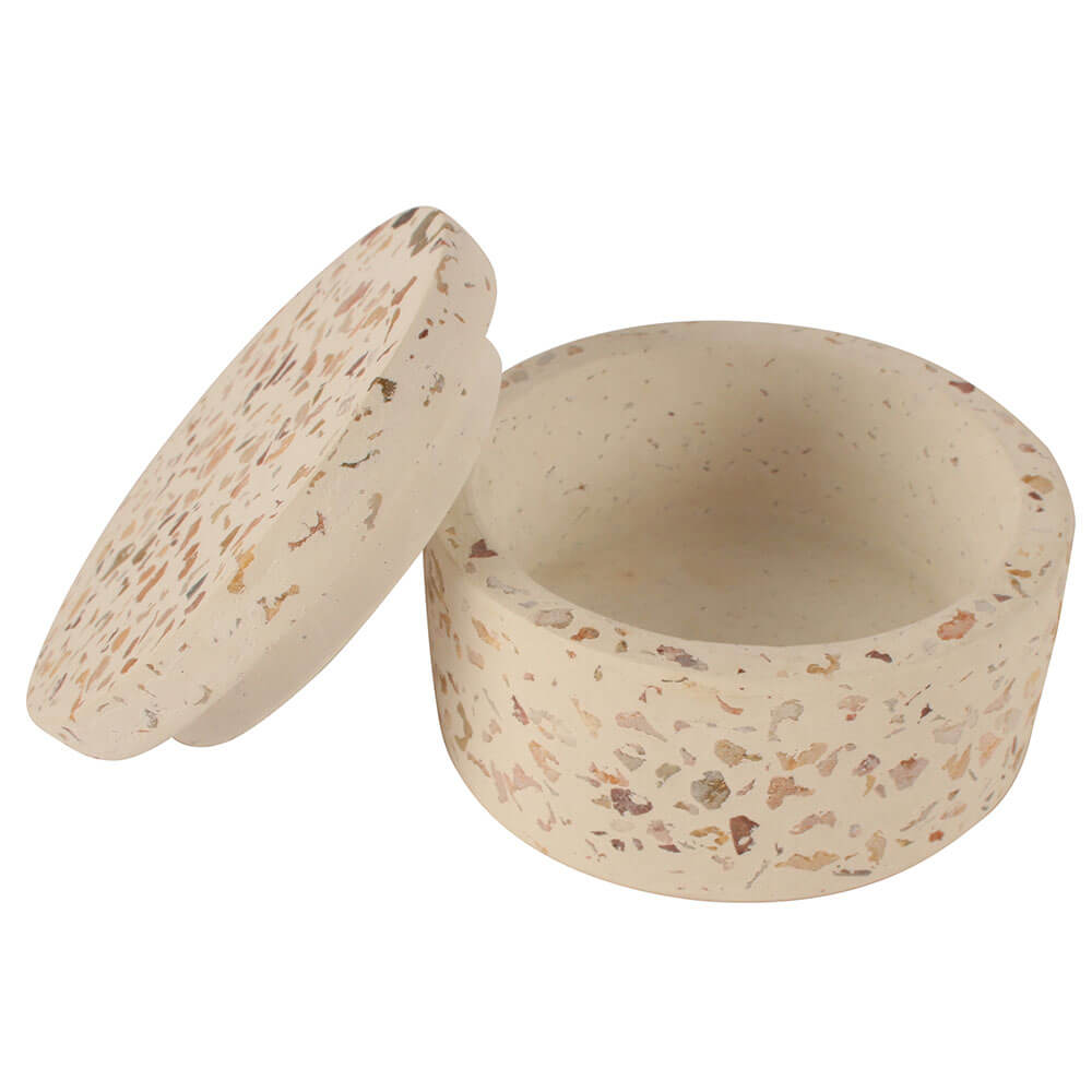 Luca Terrazzo Canister with Lid (9.6x9.6x5.5cm)