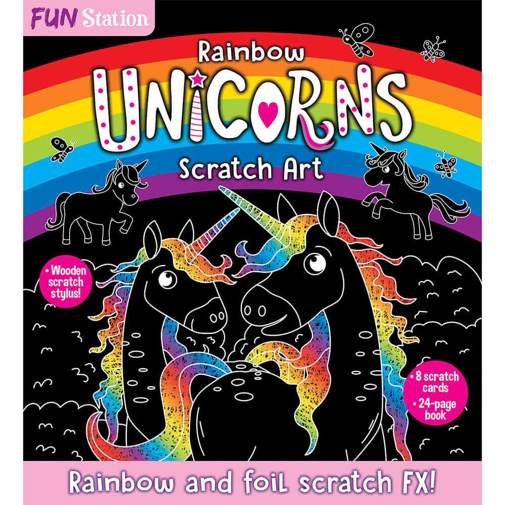 Rainbow Unicorn Scratch Art