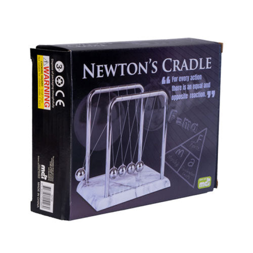 Newton's Cradle with White Marble-look Base