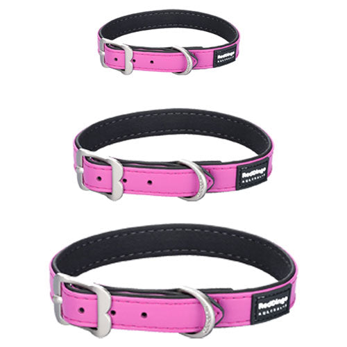 Elegant Vegan Leather Collar (Hot Pink)