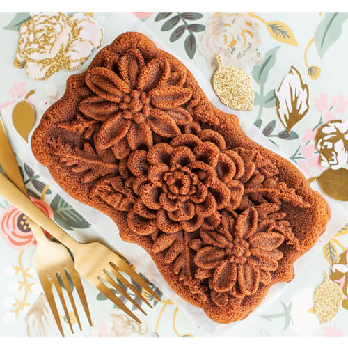 Nordic Ware Toffee Wildflower Loaf Pan