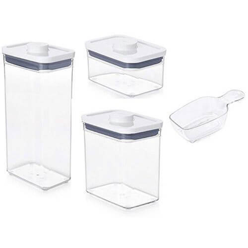 OXO Good Grips POP 2.0 Rectangle Set with Scoop (3pcs)