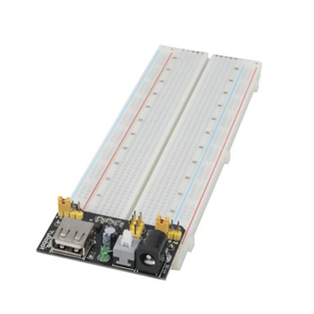 Solderless Breadboard with Power and USB Board Leads