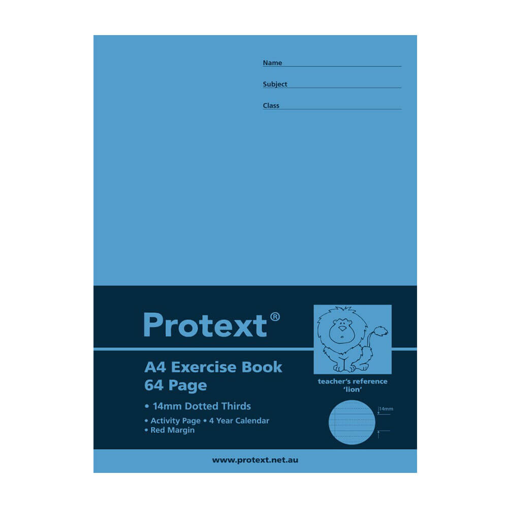 Protext Exercise Book 64 Pages with Dotted Line (A4)