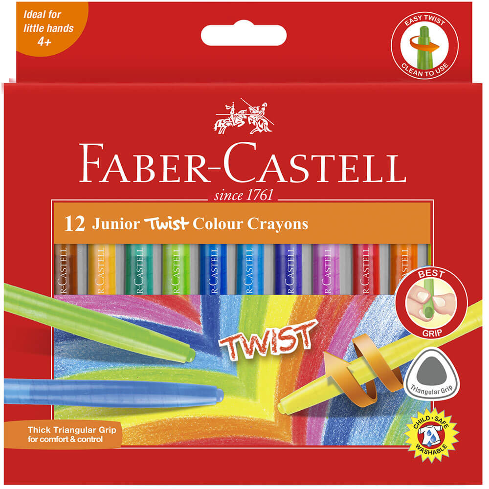 Faber-Castell Twistable Crayons 12pk (Assorted)